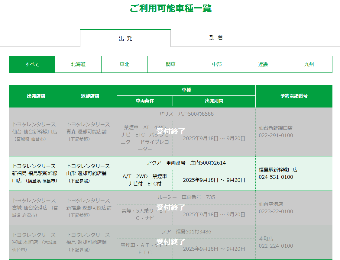 【JAPAN】One-way Rental car just for 2,000 yen per day! "Katamichi Go" by Toyota Rent a Car website